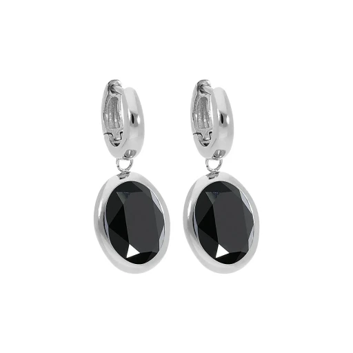 Серьги Qudo Creole TIVOLA small S jet 310533 BW/S