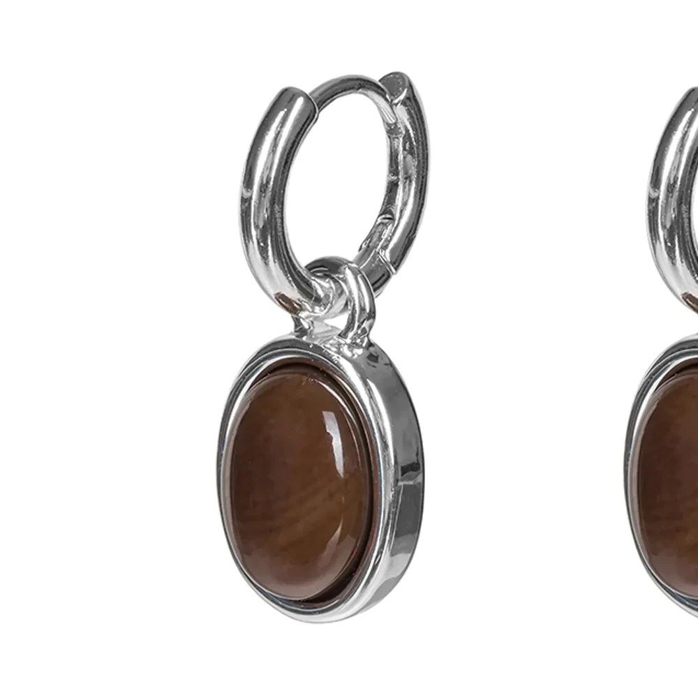 Серьги Fiore Luna COFFE AGATE LE1201 BR/S