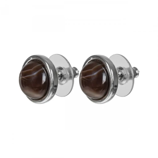 Пусеты Fiore Luna COFFE AGATE LE1107 BR/S