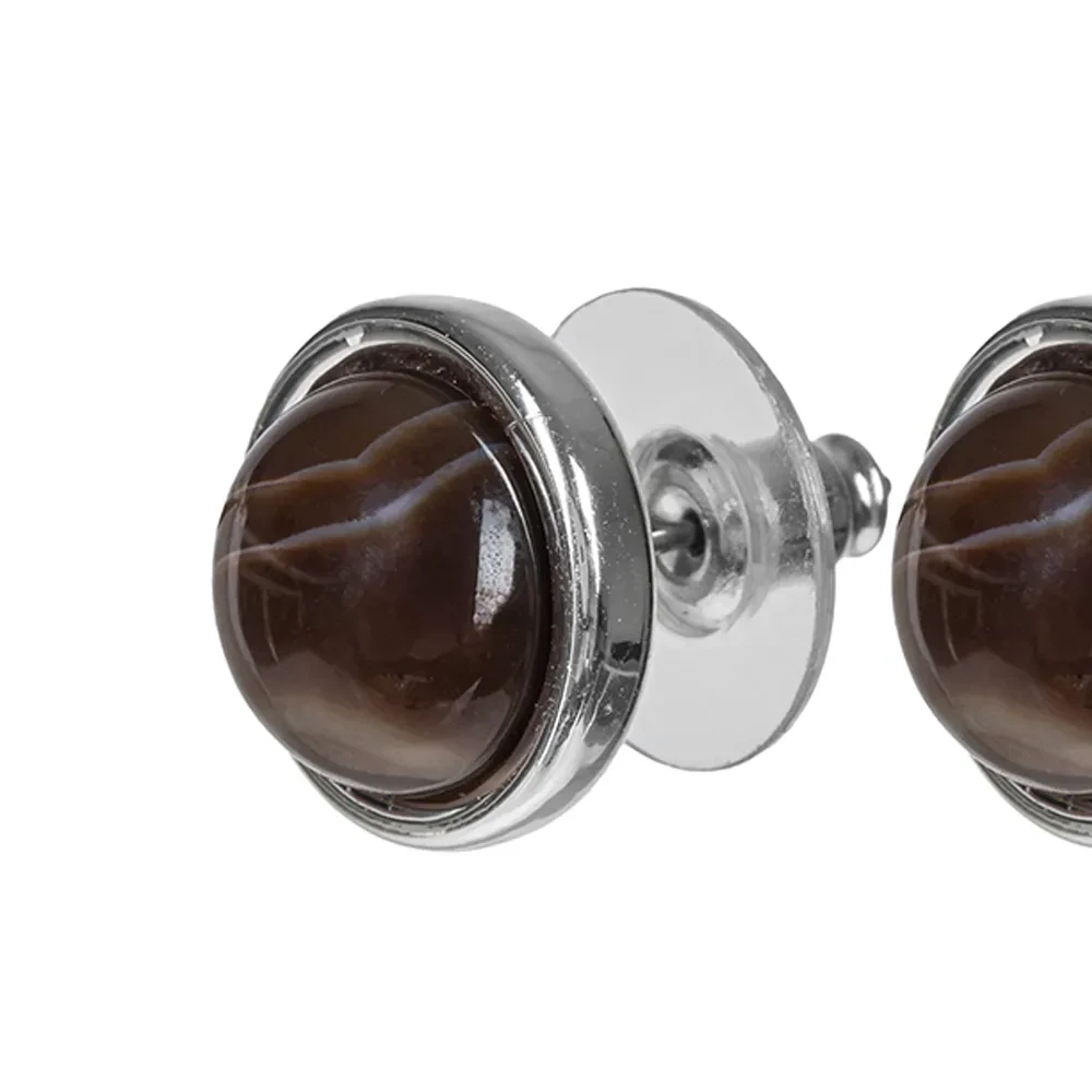 Пусеты Fiore Luna COFFE AGATE LE1107 BR/S