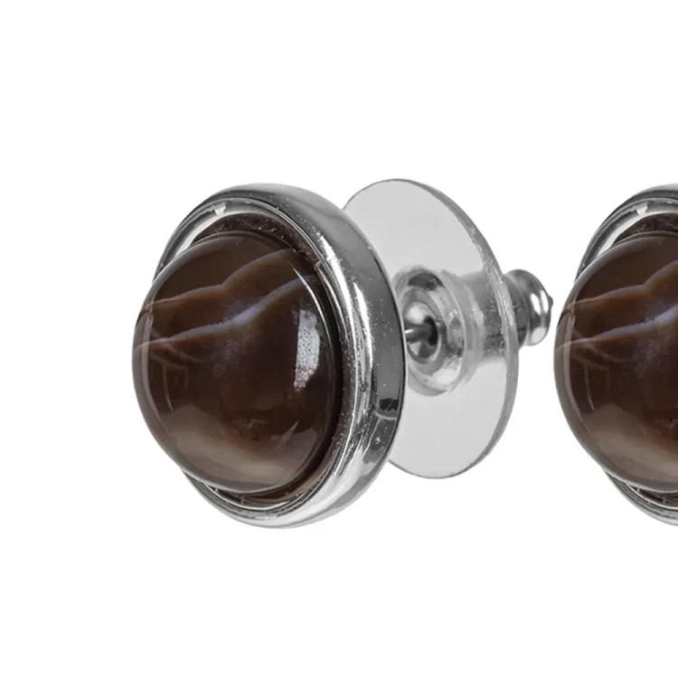 Пусеты Fiore Luna COFFE AGATE LE1107 BR/S