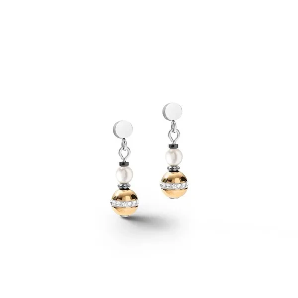 Серьги Coeur de Lion Grey-Gold 5049/21-1216