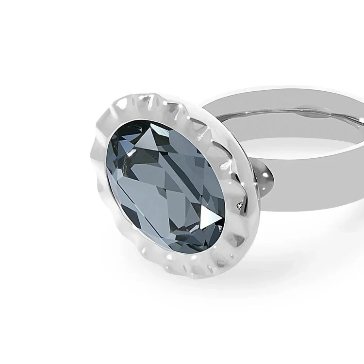 Кольцо Qudo TIVOLA UNICA big (S/P) Crystal silver night 56 687530
