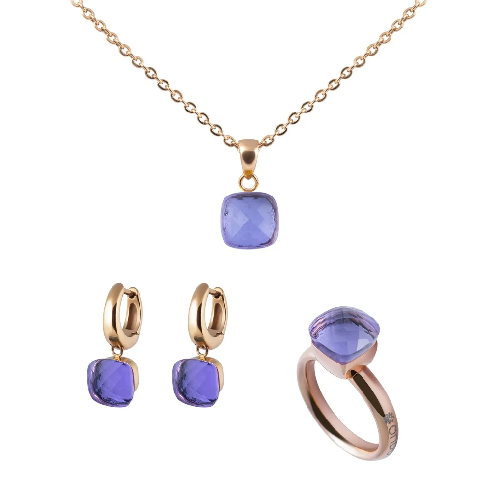Серьги Qudo Firenze medium orchid 300338 V/RG