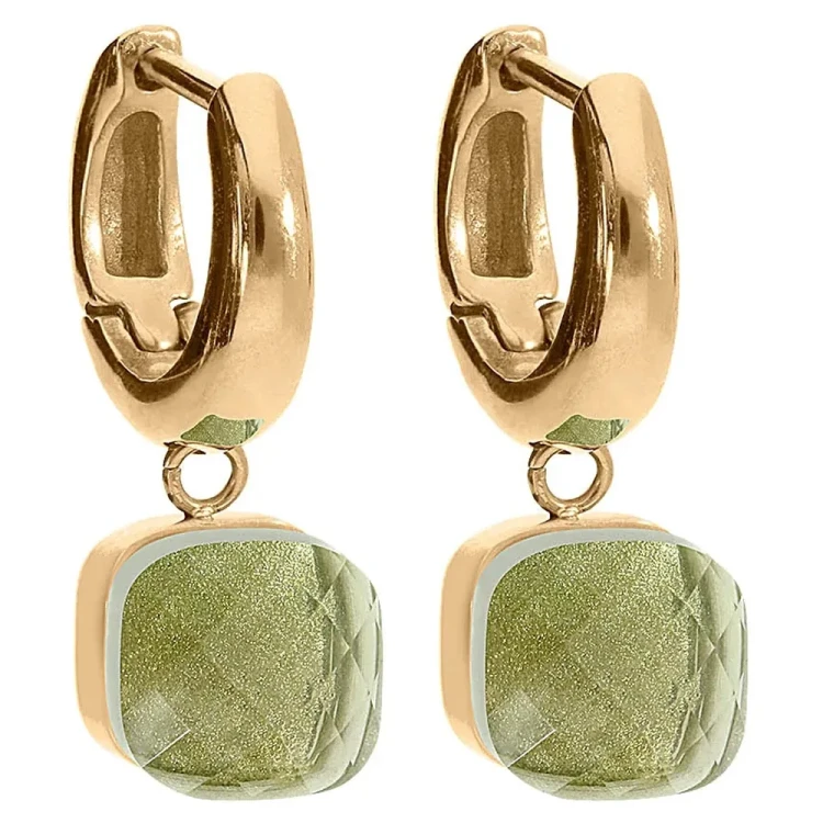 Серьги Qudo FIRENZE (G) Olivine 107001/20-4906