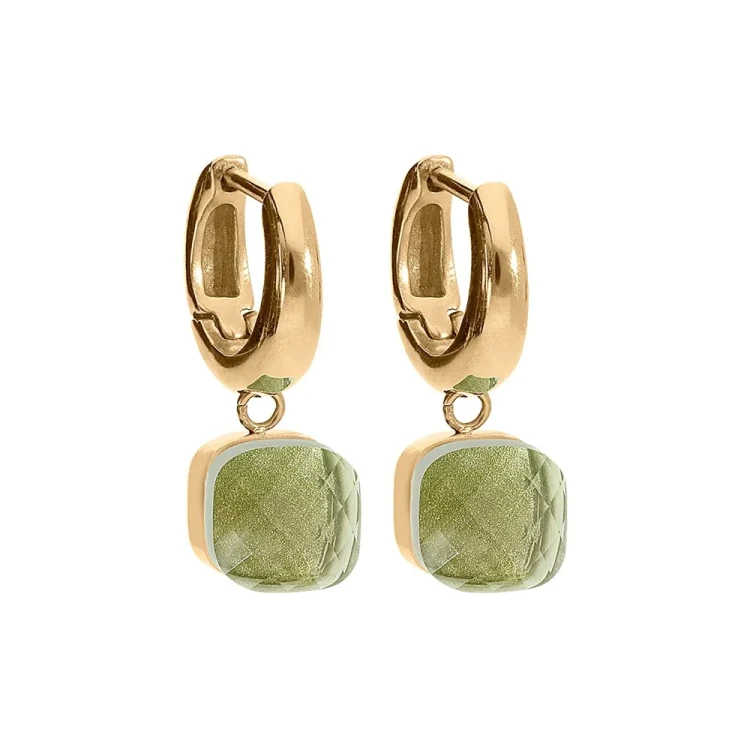 Серьги Qudo FIRENZE (G) Olivine 107001/20-4906
