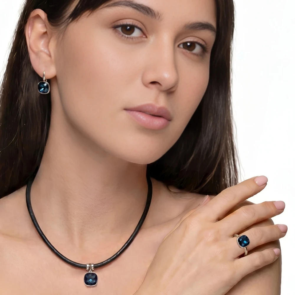 Серьги Denim Blue/Montana A2506.22 BL/S Fiore Luna