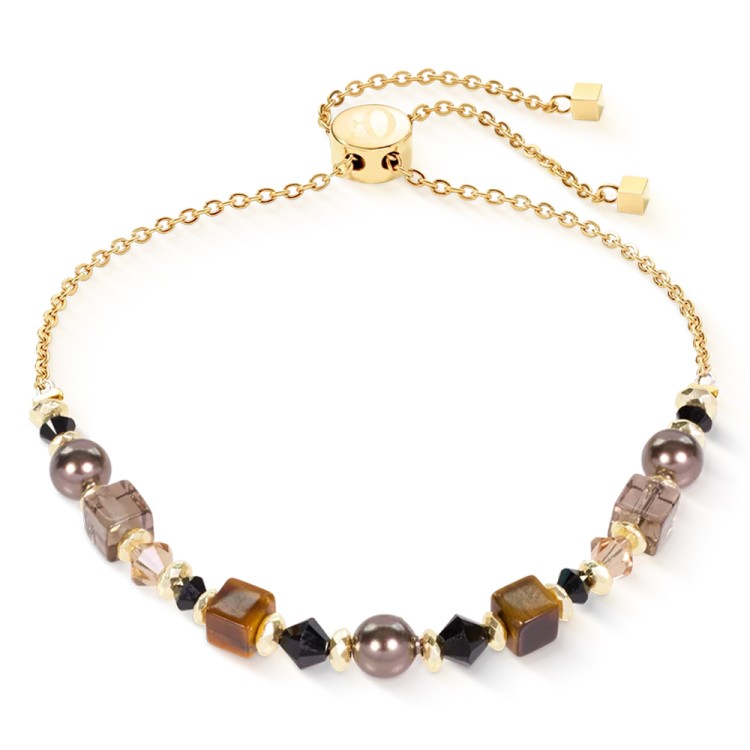 Браслет Coeur de Lion Brown-Gold 3033/30-1116