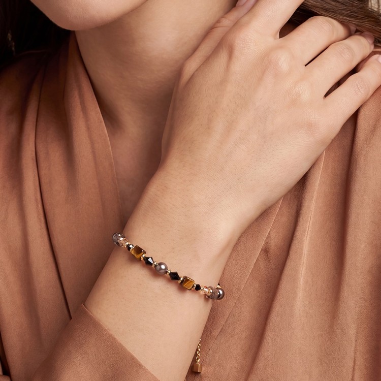 Браслет Coeur de Lion Brown-Gold 3033/30-1116