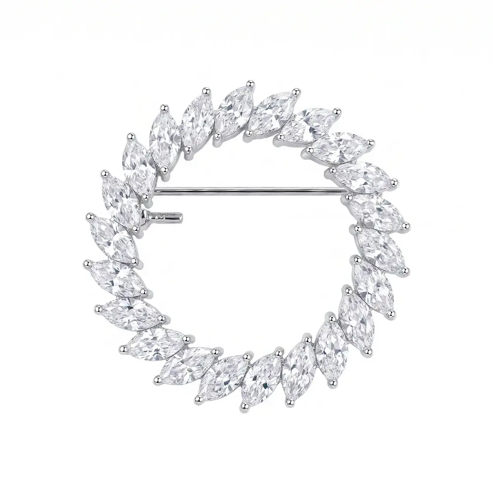 Брошь Fiore Luna FBB01163-12 BW/S