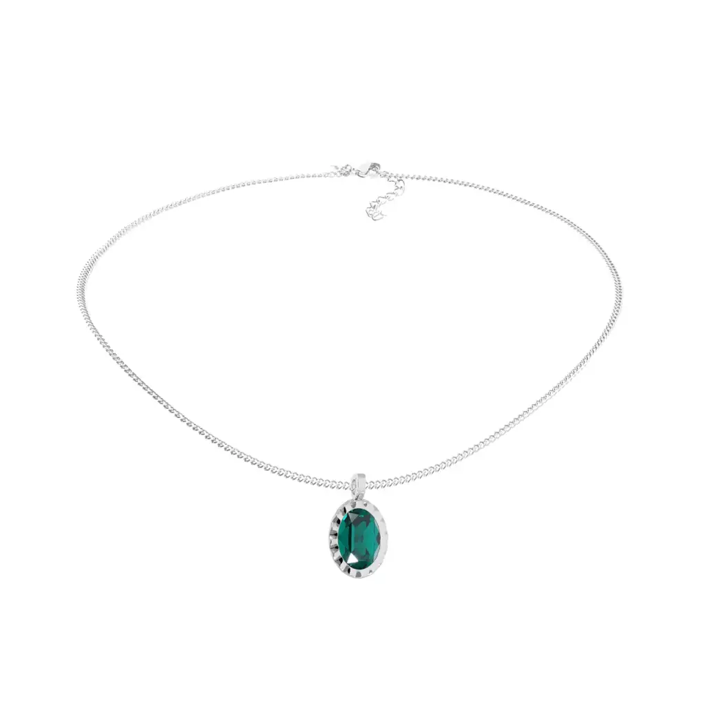Колье Qudo TIVOLA UNICA big (S/P) Emerald 3cm 420548