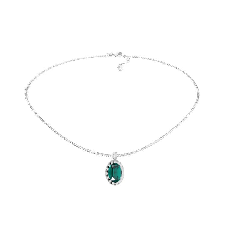 Колье Qudo TIVOLA UNICA big (S/P) Emerald 3cm 420548
