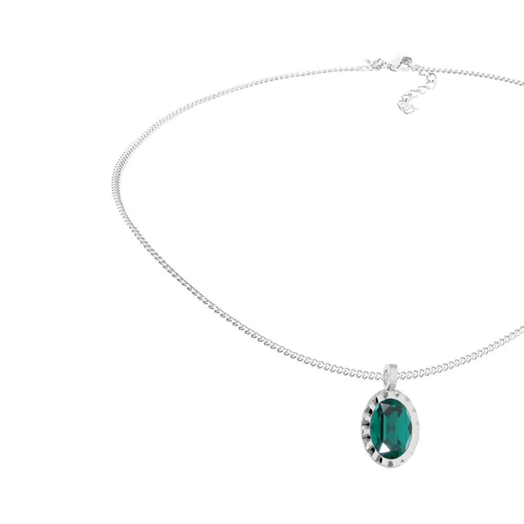 Колье Qudo TIVOLA UNICA big (S/P) Emerald 3cm 420548