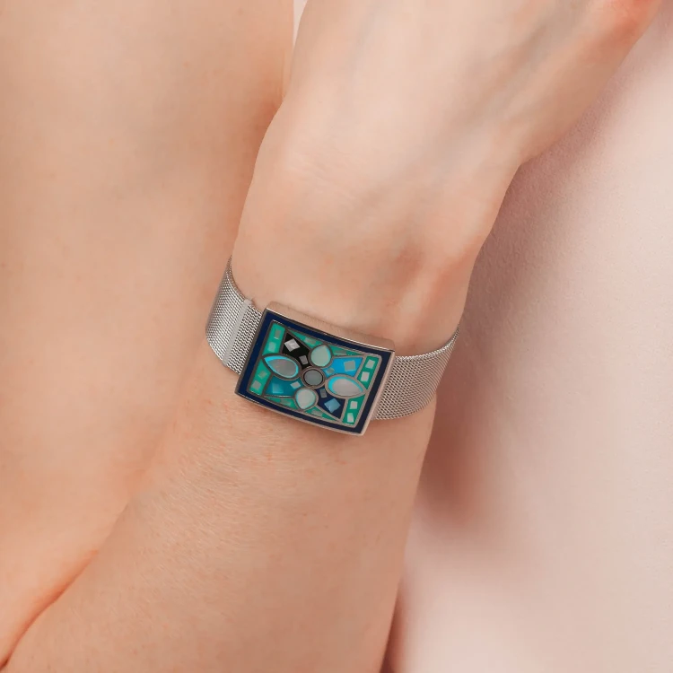 Браслет Fiore Luna на металлическом  ремешке CB01688-3 BL/S