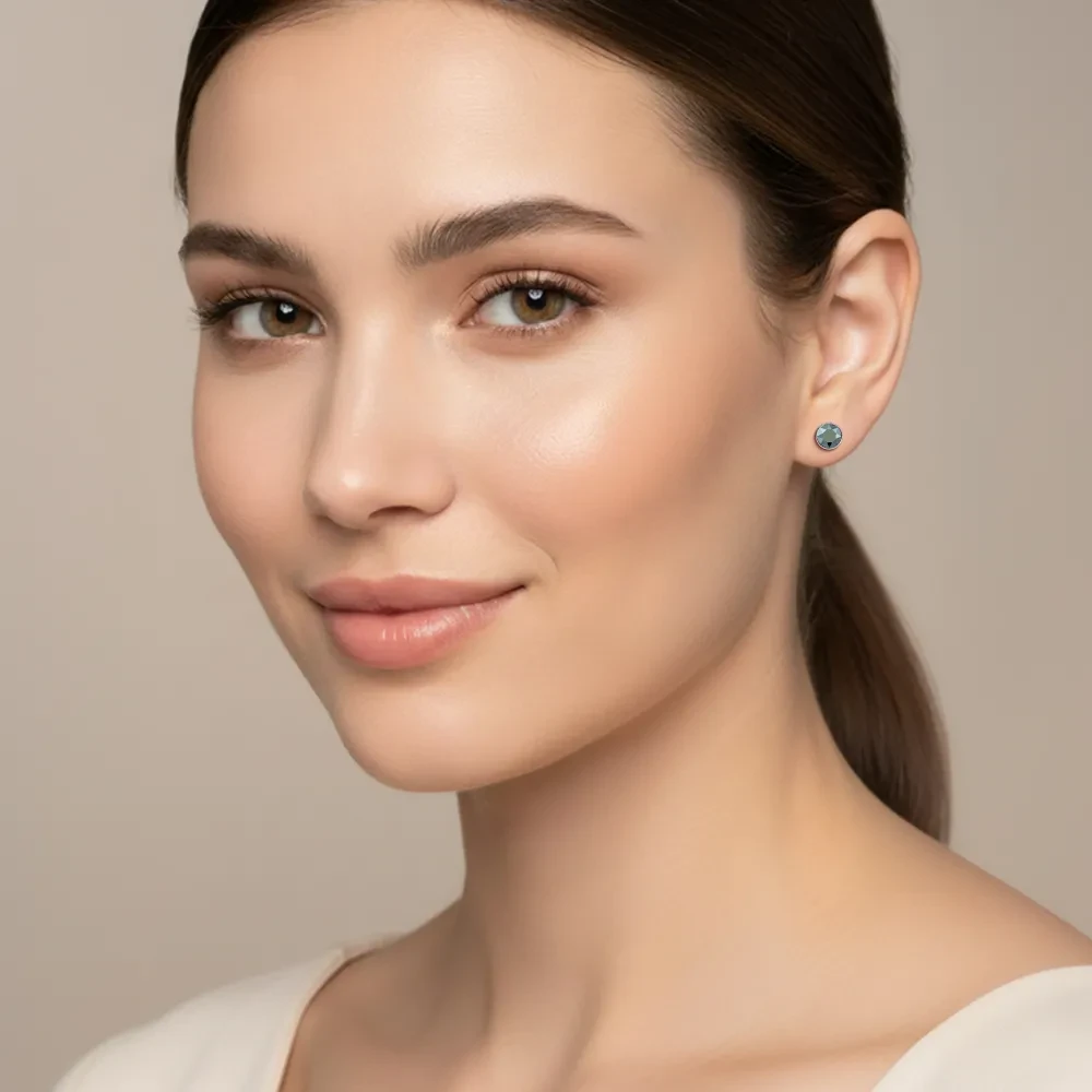 Fiore Luna Пусеты Jet Hemitate SWE298 JH S