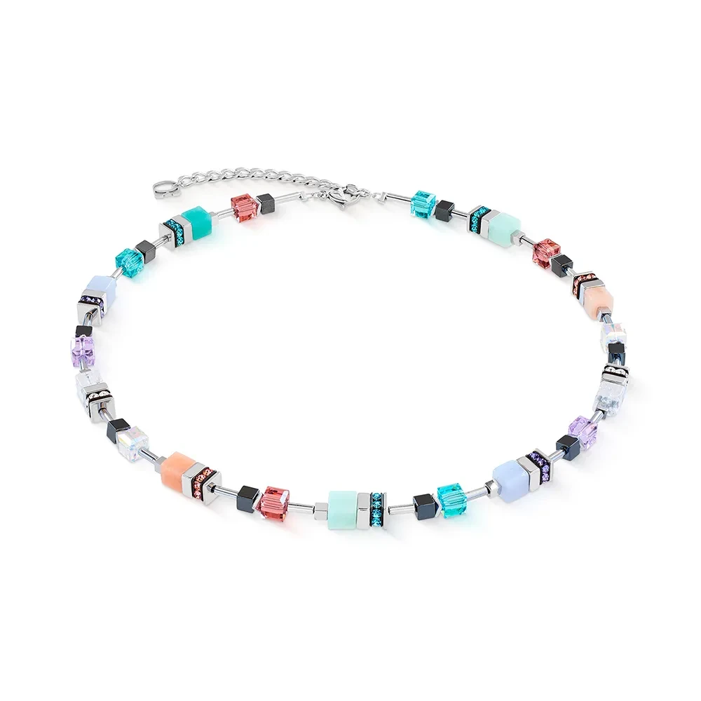 Колье Coeur de Lion Multicolour Pastel Silver 3017/10-1580
