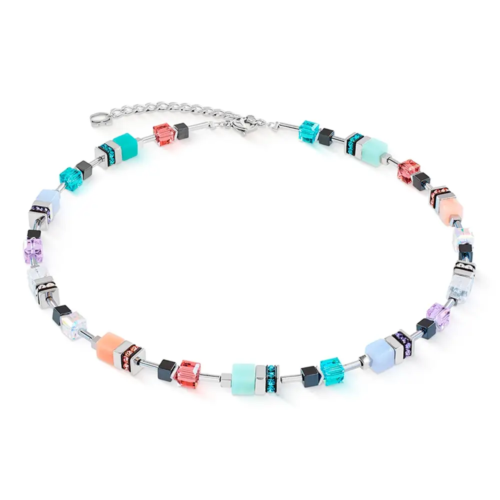 Колье Coeur de Lion Multicolour Pastel Silver 3017/10-1580