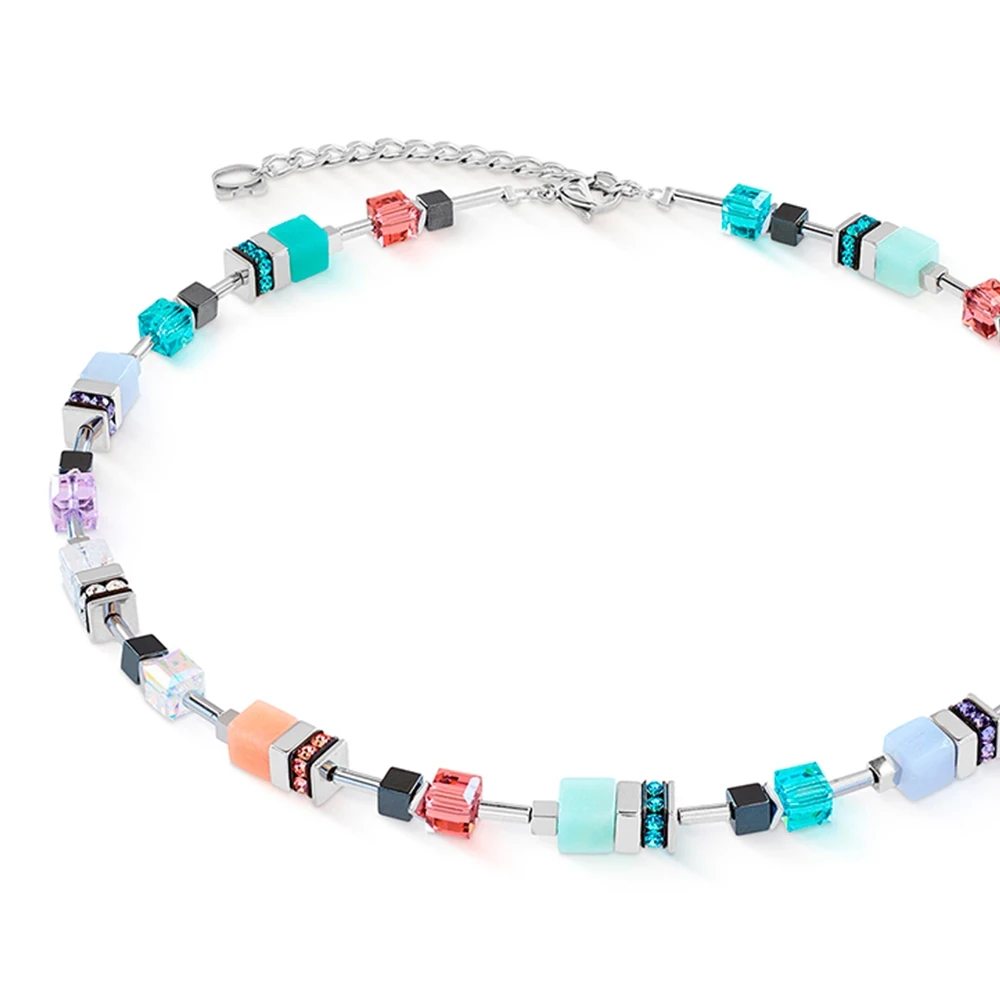 Колье Coeur de Lion Multicolour Pastel Silver 3017/10-1580