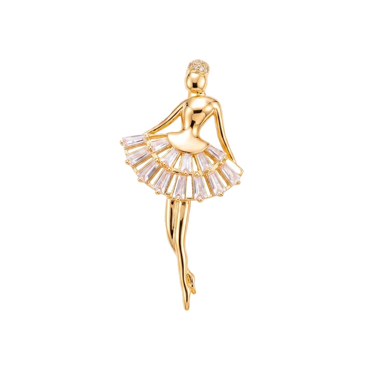Брошь Балерина Fiore Luna FBB00067-02 G