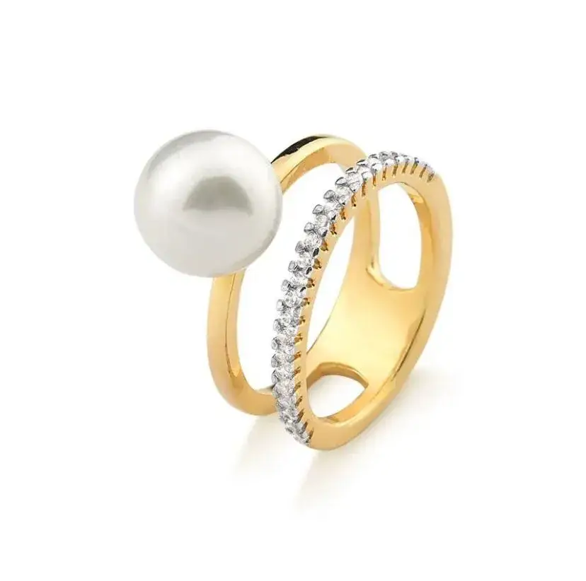 Кольцо Possebon White Pearl 16.5 мм K0942.1/16.5 BW/G