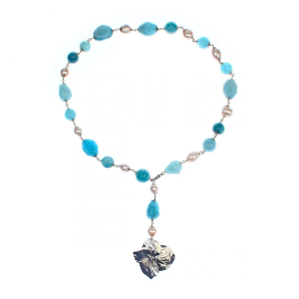 Колье Ester Bijoux Гортензия F393-S BW
