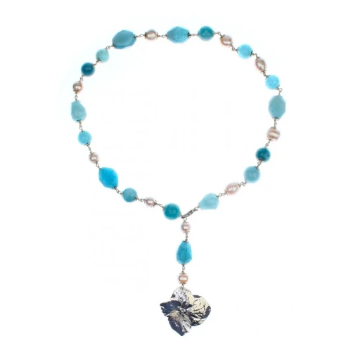 Колье Ester Bijoux Гортензия F393-S BW