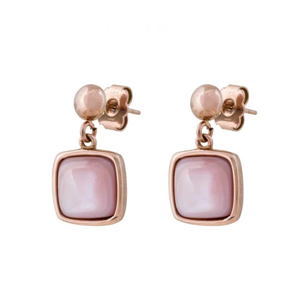 Серьги Fiore Luna Куб SHELL ROSE AE02914-3 R/RG