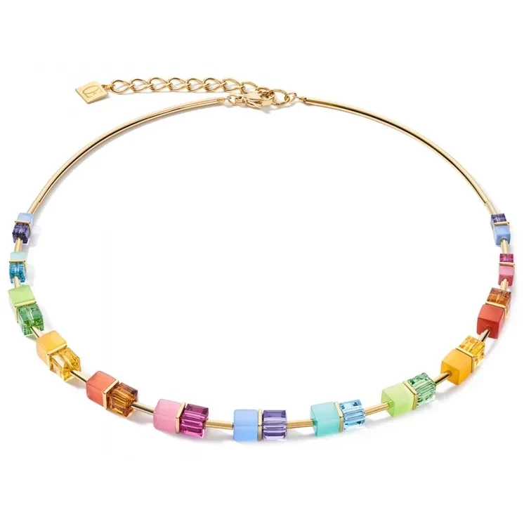 Колье Coeur de Lion Multicolor Rainbow-Gold 5020/10-1535