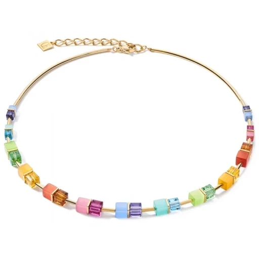 Колье Coeur de Lion Multicolor Rainbow-Gold 5020/10-1535