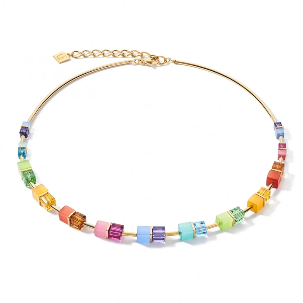 Колье Coeur de Lion Multicolor Rainbow-Gold 5020/10-1535