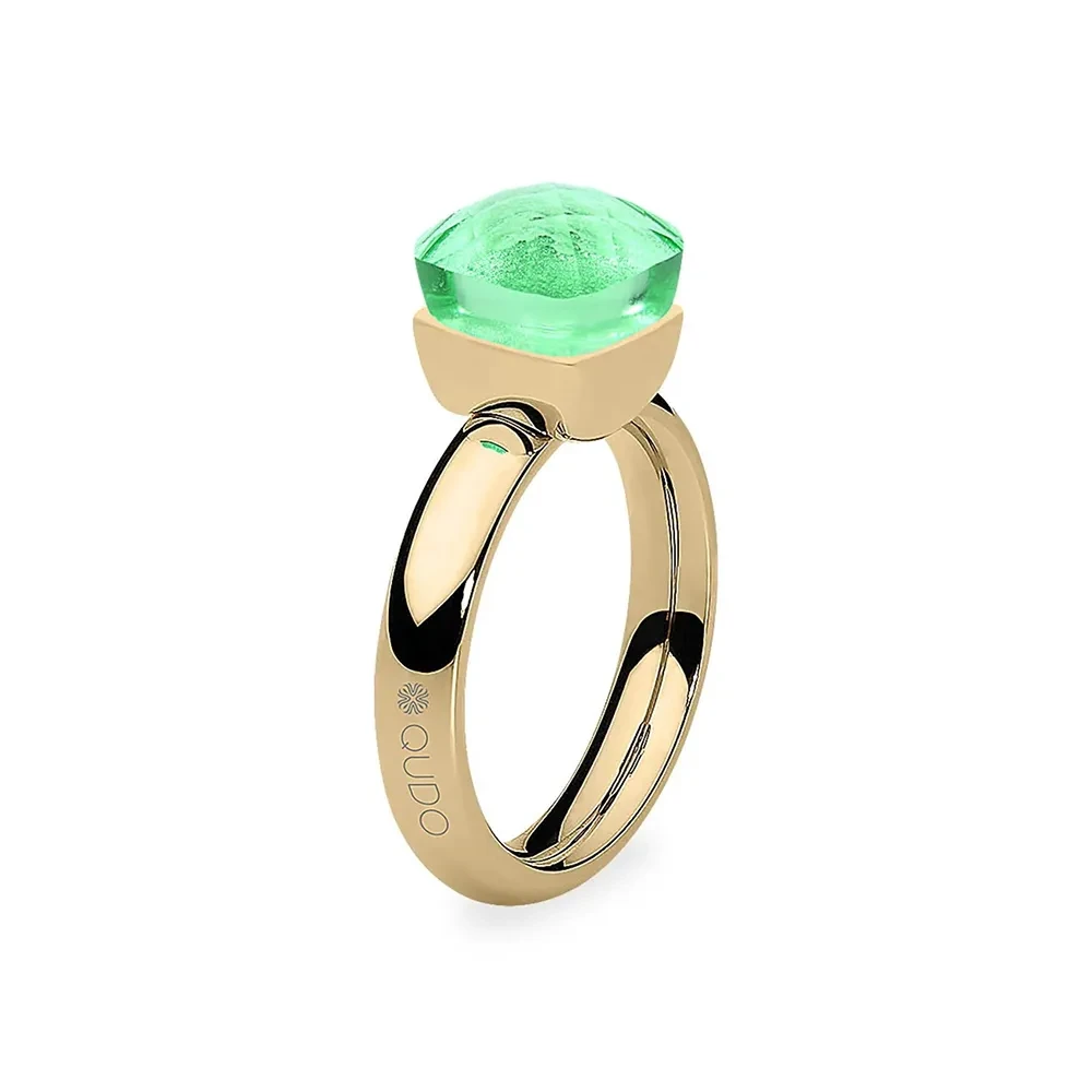 Кольцо Qudo FIRENZE 17.2 (G) Peridot 107001/40-4516 17.2
