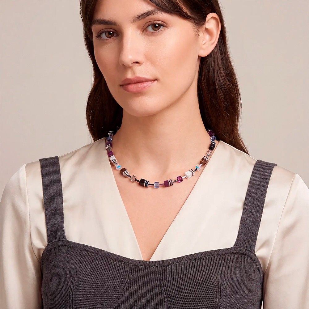Колье Coeur de Lion Purple-Grey 4905/10-0812