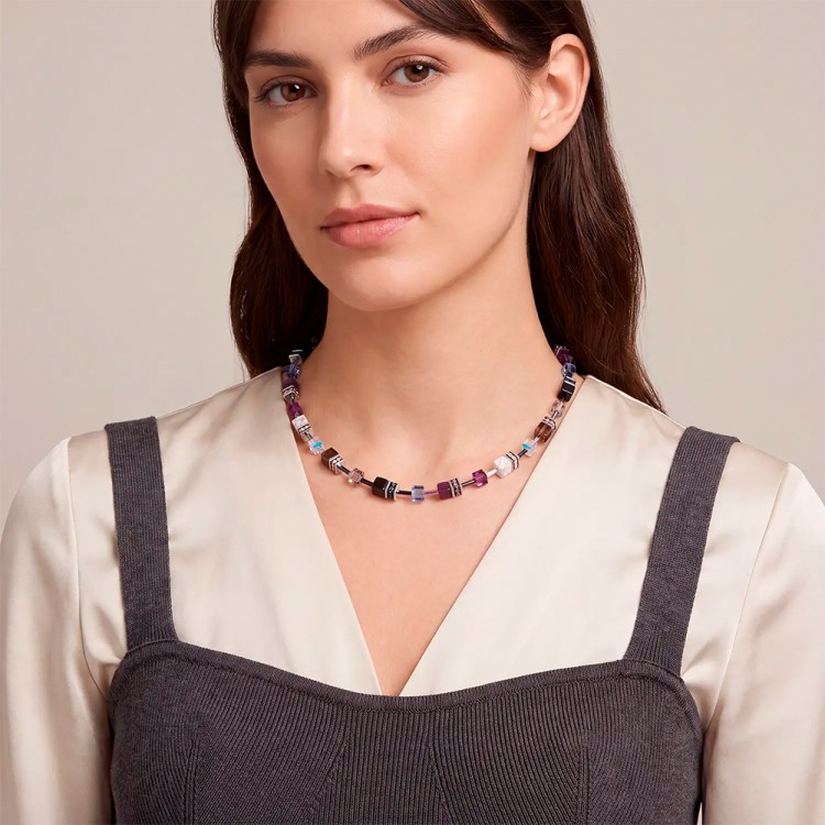 Колье Coeur de Lion Purple-Grey 4905/10-0812