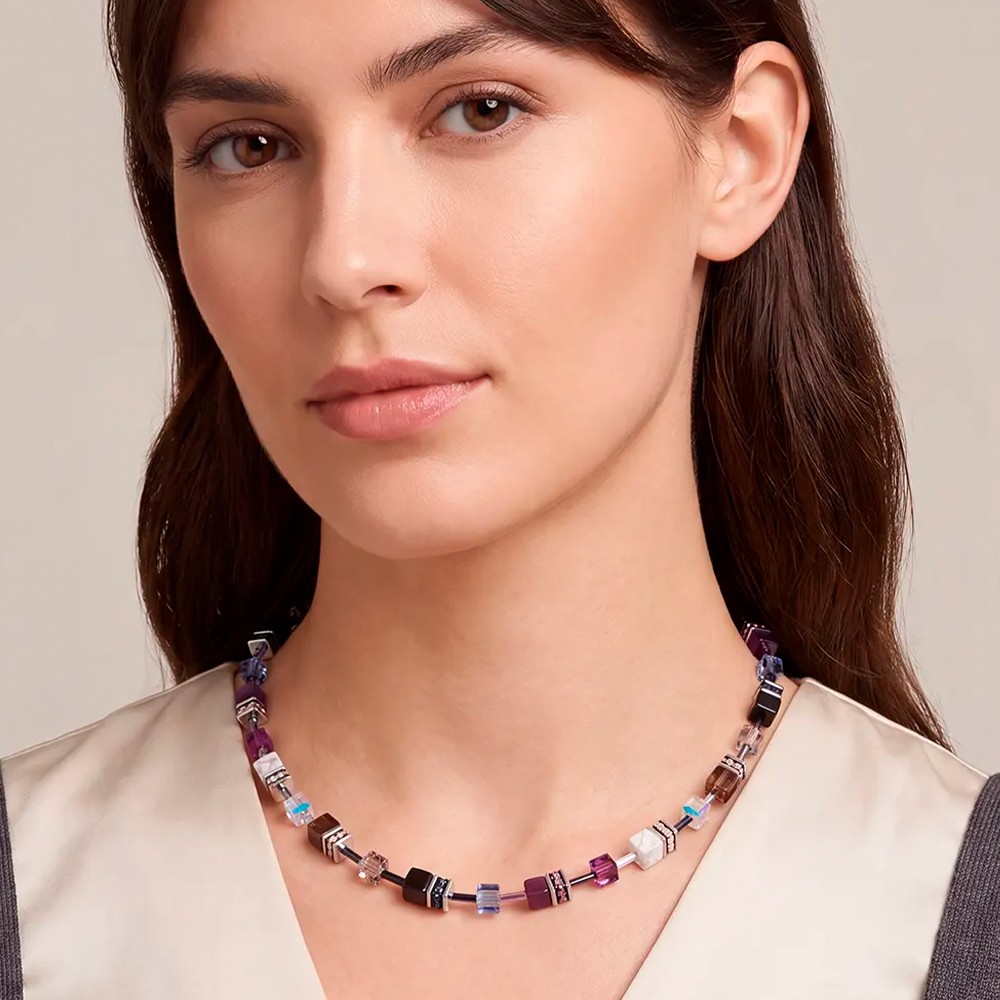 Колье Coeur de Lion Purple-Grey 4905/10-0812
