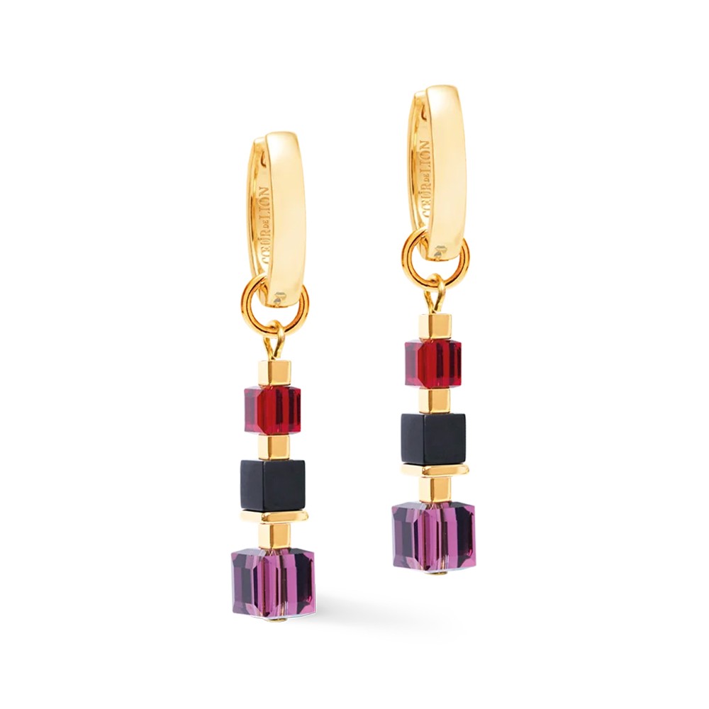 Серьги Coeur de Lion Hoop Red-Purple 3034/21-0308