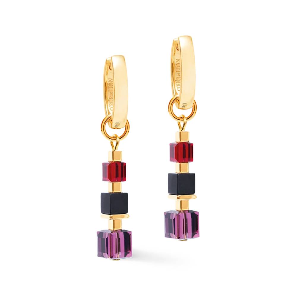 Серьги Coeur de Lion Hoop Red-Purple 3034/21-0308