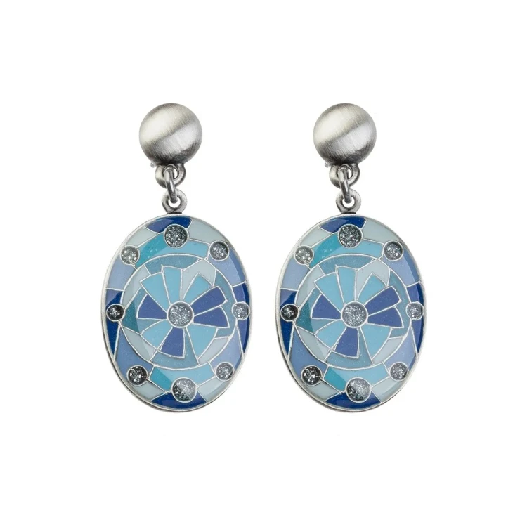 Серьги Clara Bijoux Ромашки A76731 BL
