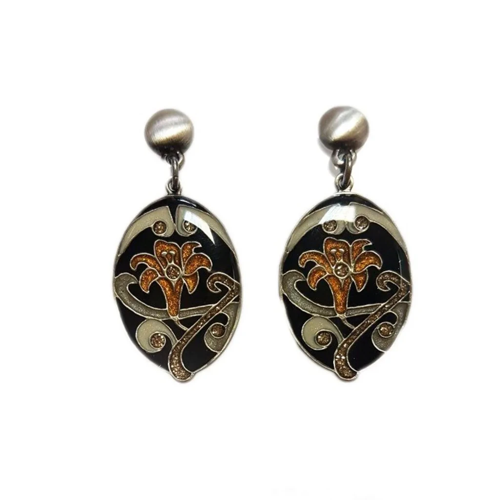 Серьги Clara Bijoux лилия A77356 BR/BW