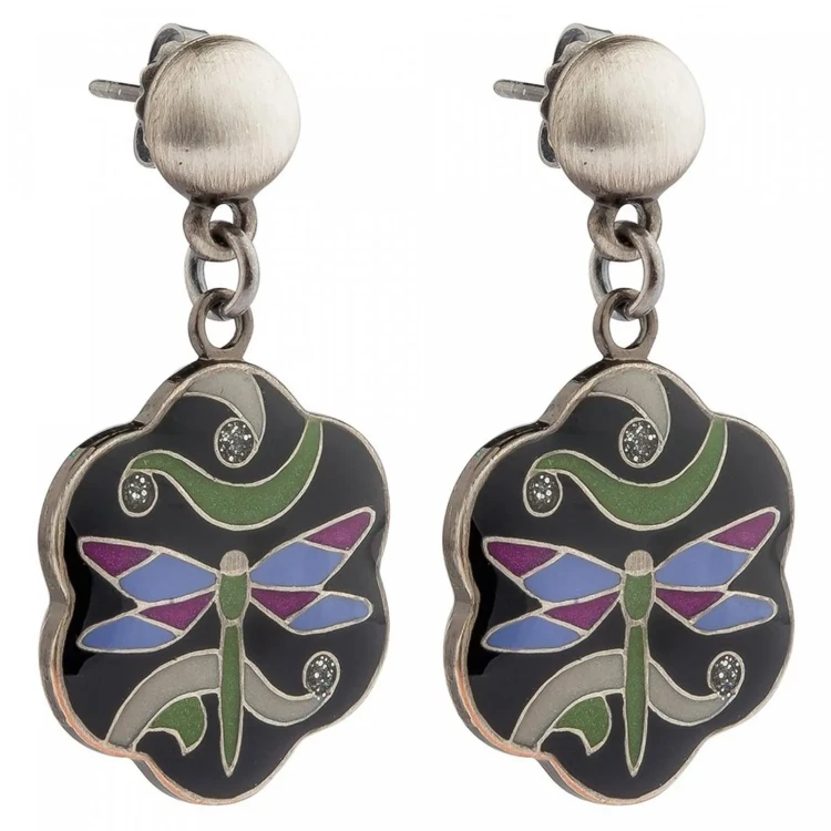 Серьги Clara Bijoux Стрекоза A77592 BW