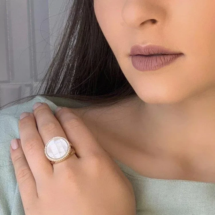 Кольцо Possebon Mother Pearl Mosaic K2151.1/19 G 24