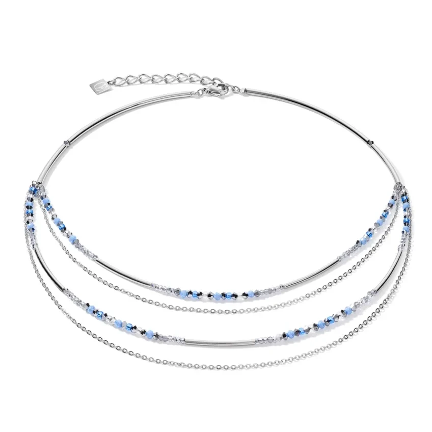 Колье Coeur de Lion Silver-Light Blue 5040/10-0720