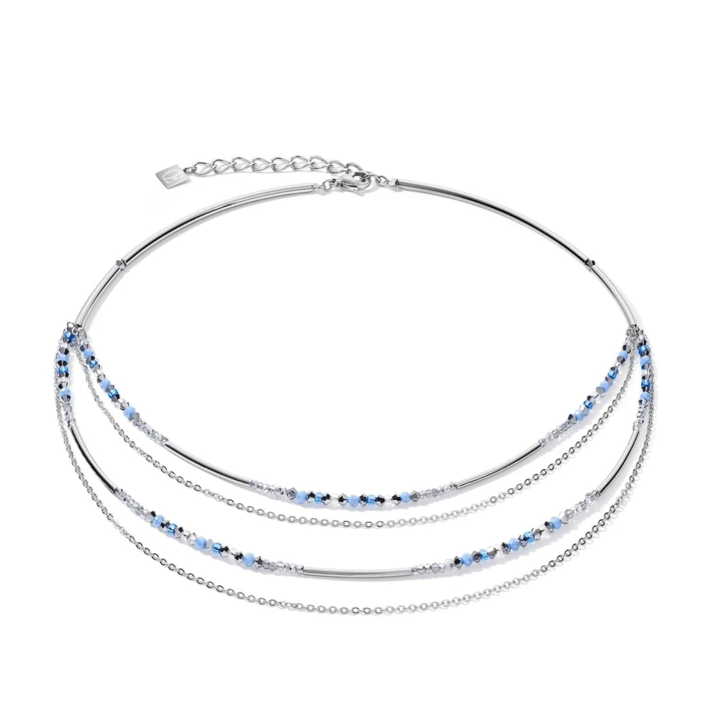 Колье Coeur de Lion Silver-Light Blue 5040/10-0720