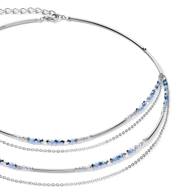 Колье Coeur de Lion Silver-Light Blue 5040/10-0720