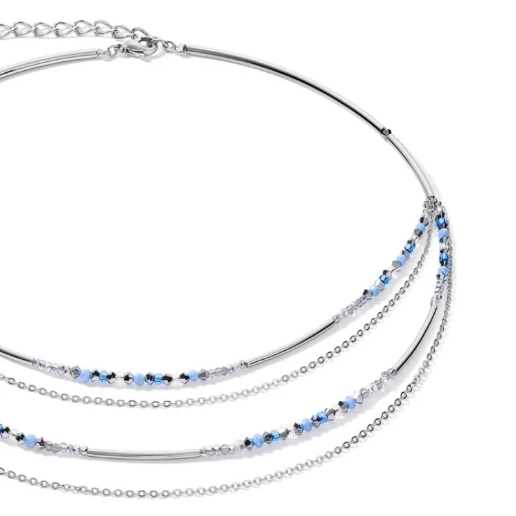 Колье Coeur de Lion Silver-Light Blue 5040/10-0720
