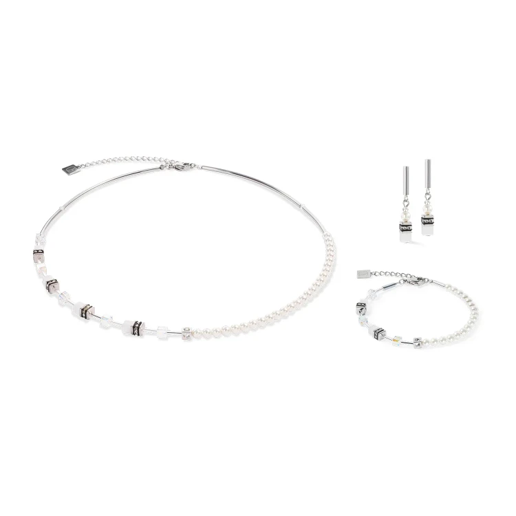 Серьги Coeur de Lion White-Silver 4087/21-1417