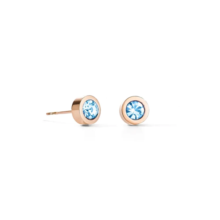 Серьги Coeur de Lion Light Blue-Gold 0227/21-0755