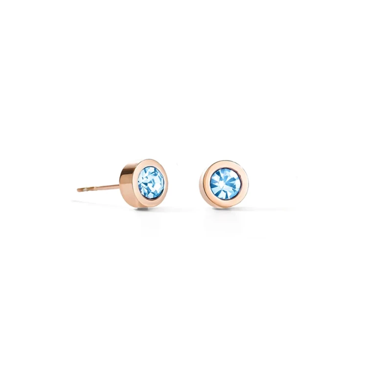 Серьги Coeur de Lion Light Blue-Gold 0227/21-0755