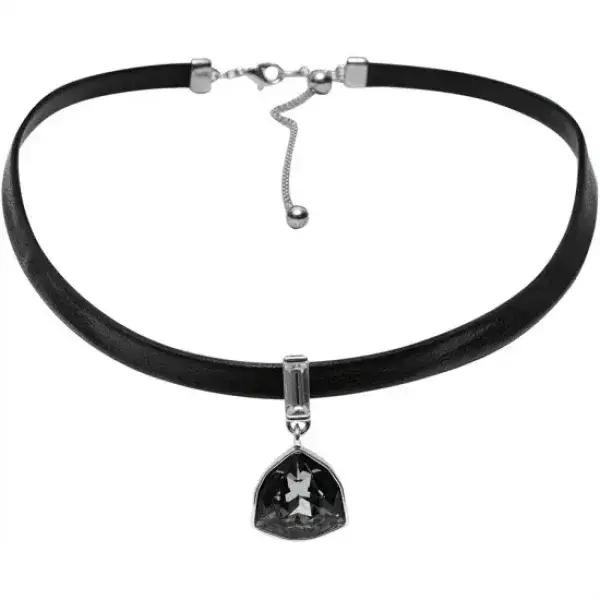 Колье Fiore Luna Silver Night / Black Leather B2110SW-N06.3 BW/S