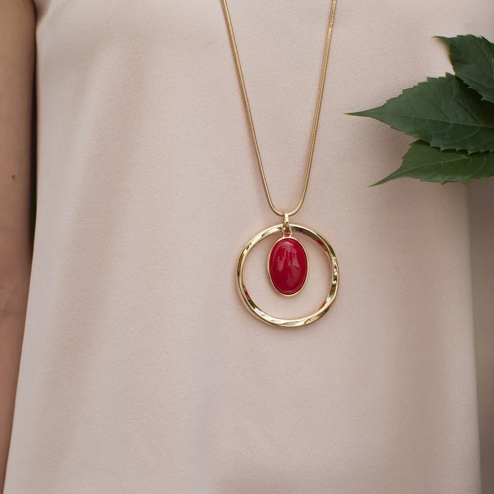 Колье Fiore Luna RED QUARTZ LN5139 R/G