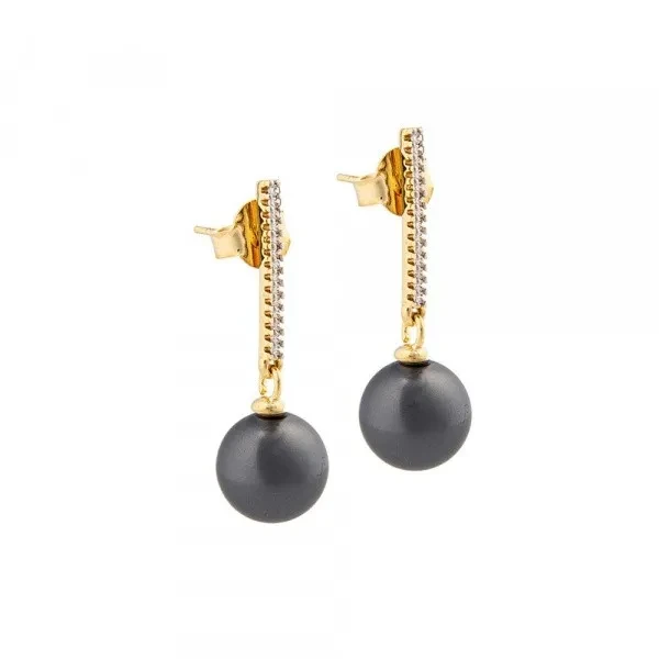 Классические серьги Graphite Pearl A0070.3 BW/G